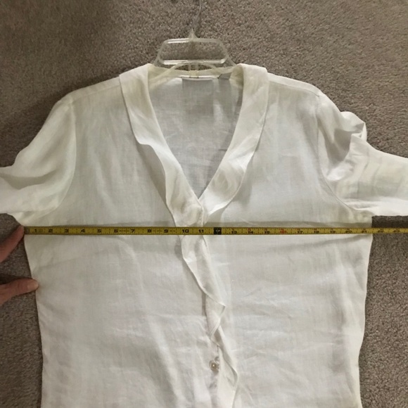 Linen Ruffle Top - Picture 2 of 3